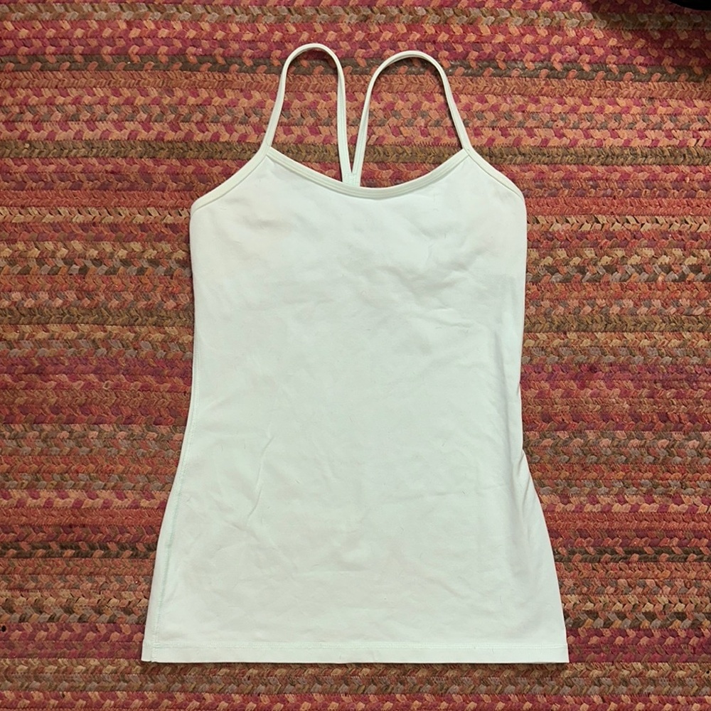 RETRO LULULEMON MINT GREEN FLOW Y YOGA TANK HIP LENGTH